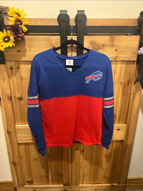 NFL Other - NFL Kids Blue and Red Buffalo Bills Colorblock V-Neck Sweatshirt